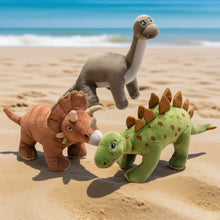 Laden Sie das Bild in den Galerie-Viewer, Tolle Triceratops, Stegosaurus, T-Rex, Brontosaurus oder Velociraptor Plüschtier Dinosaurier