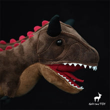 Laden Sie das Bild in den Galerie-Viewer, Carnotaurus Stofftier Dinosaurier (ca. 52cm)