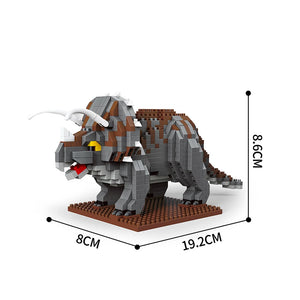 T-Rex, Pteranodon, Triceratops, Velociraptor Klemm-Baustein Spielzeug Dinos