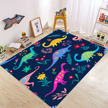 Laden Sie das Bild in den Galerie-Viewer, Spielmatten - Teppiche mit Dinosaurier-Motiv, rutschfest, maschinenwaschbar, für Kinder