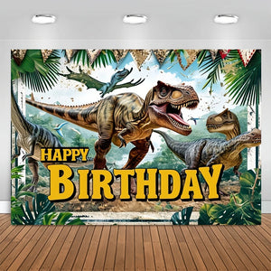 Jurassic World Dinosaurier Happy Birthday Kindergeburtstag Hintergrund Banner