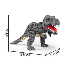 Laden Sie das Bild in den Galerie-Viewer, T-Rex, Pteranodon, Triceratops, Velociraptor Klemm-Baustein Spielzeug Dinos