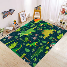 Laden Sie das Bild in den Galerie-Viewer, Spielmatten - Teppiche mit Dinosaurier-Motiv, rutschfest, maschinenwaschbar, für Kinder