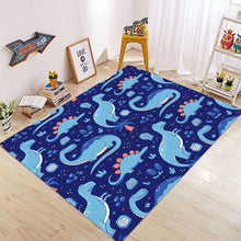 Laden Sie das Bild in den Galerie-Viewer, Spielmatten - Teppiche mit Dinosaurier-Motiv, rutschfest, maschinenwaschbar, für Kinder
