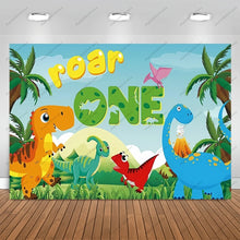 Laden Sie das Bild in den Galerie-Viewer, Niedliche Dino Poster Banner für den Kindergeburtstag, Feier, Geburtstag