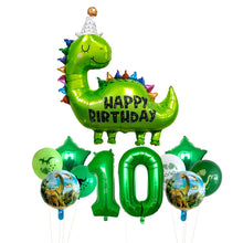 Laden Sie das Bild in den Galerie-Viewer, Happy Birthday Dinosaurier Ballons mit Jahreszahl für Geburtstag Feier etc.