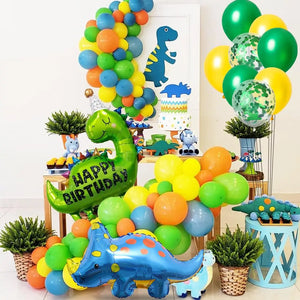 Dino Happy Birthday Geburtstagsfeier Deko Set mit Banner und Ballons