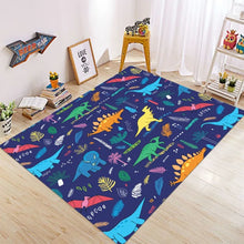 Laden Sie das Bild in den Galerie-Viewer, Spielmatten - Teppiche mit Dinosaurier-Motiv, rutschfest, maschinenwaschbar, für Kinder