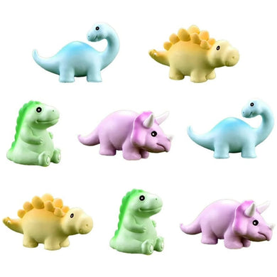8 Stk. Resin Dinosaurier Figuren als Torten oder Kuchen Dekoration