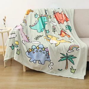 Kuschel-Decke mit niedlichen Dino Motiven
