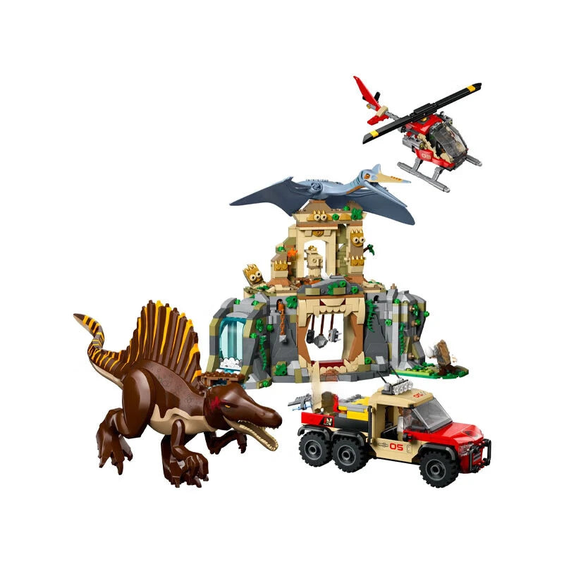 Jurassic World Spinosaurier & Quetzalcoatlus: Hubschrauber-Einsatz, kompatibel mit 76976