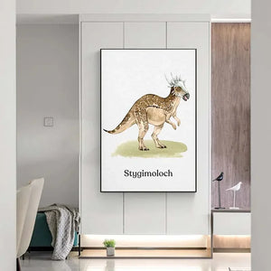 Dinosaurier Poster Stegosaurus Velociraptor Pteranodon etc.