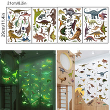 Laden Sie das Bild in den Galerie-Viewer, Luminous Dinosaurier Wand Aufkleber Sticker Deko Leuchten in der Nacht