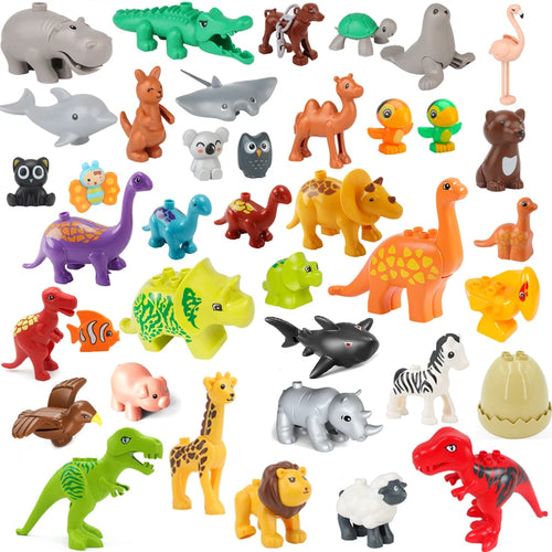 Farbenfrohe Dino Baustein Spielzeug Figuren