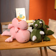 Kuscheltier Dinosaurier in Rosa oder Grün (ca. 38 cm / 60 cm) kaufen - Dinosaurier.store