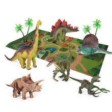 Laden Sie das Bild in den Galerie-Viewer, Dinosaurier Spielmatte mit Figuren Dino Spielzeug Set kaufen - Dinosaurier.store