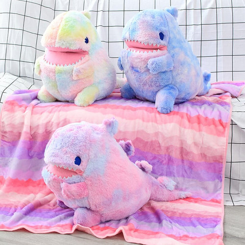 Kawaii Regenbogen Dinosaurier Dino Kuscheltier Stofftier Flauschig kaufen - Dinosaurier.store