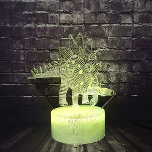 Tegosaurus Dinosaurier 3D LED Lampe Nachtlicht kaufen - Dinosaurier.store