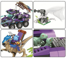 Laden Sie das Bild in den Galerie-Viewer, Dinosaurier Jurassic Baustein Set mit Jeep und 3 Figuren (422 Teile) kaufen - Dinosaurier.store