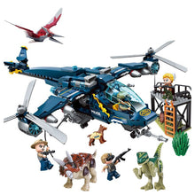Laden Sie das Bild in den Galerie-Viewer, Jurassic Park Dinosaurier Mega Hubschrauber Baustein Set mit Figuren kaufen - Dinosaurier.store