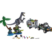 Laden Sie das Bild in den Galerie-Viewer, Jurassic Park Dinosaurier Bausteine Set mit Jeep, Wohnwagen und Figuren kaufen - Dinosaurier.store
