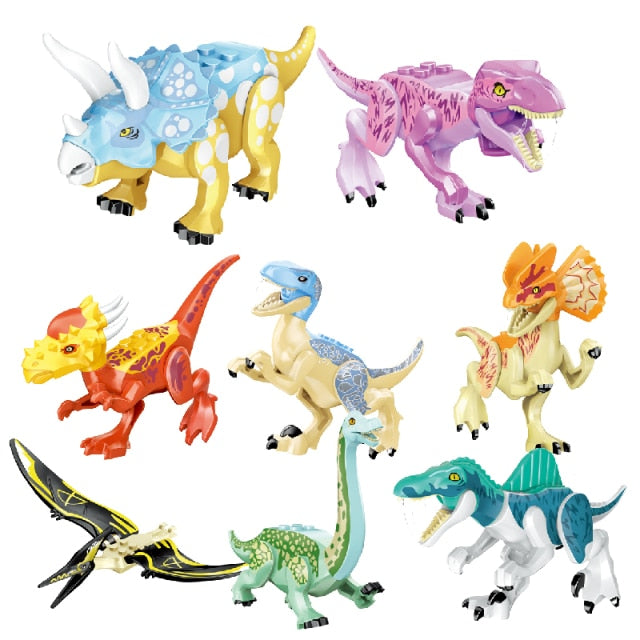 Bunte Dino Spielzeug Figuren im praktischen Spar Set (8 Stk.) kaufen - Dinosaurier.store