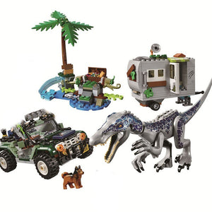 Jurassic Park Dinosaurier Bausteine Set mit Jeep, Wohnwagen und Figuren kaufen - Dinosaurier.store