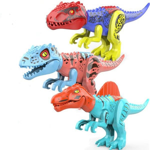 Buntes Dino Spielzeug Set mit 3 Dinosauriern und Sound Funktion kaufen - Dinosaurier.store