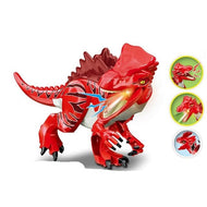 Roter Stegosaurus Dinosaurier Baustein Figur mit Sound ca. 29cm kaufen - Dinosaurier.store