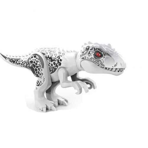 Weißer T Rex mit Sound Funktion Baustein Figur kaufen - Dinosaurier.store