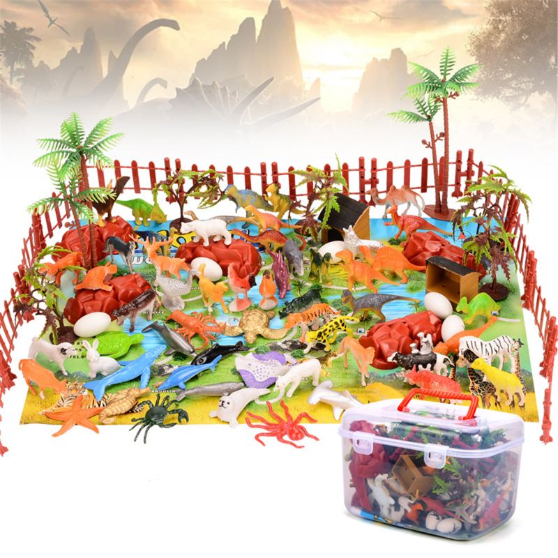 Dinosaurier Spiel Set mit Figuren und Spielmatte (90 Teile) kaufen - Dinosaurier.store