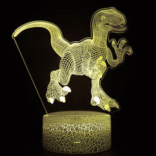 Laden Sie das Bild in den Galerie-Viewer, Velociraptor Dinosaurier Nachtlampe, Nachtlicht mit Farbwechsel kaufen - Dinosaurier.store