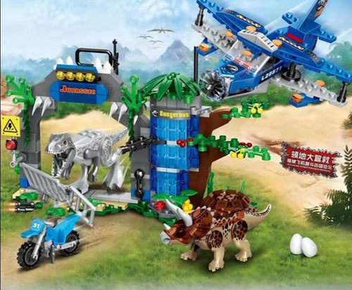 Jurassic Park World Tyrannosaurus Triceratops Flugzeug Baustein Set (347 Teile) kaufen - Dinosaurier.store