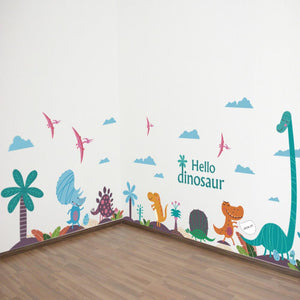 Hello Dinosaur Langhals DIno Wand Tattoo Aufkleber kaufen - Dinosaurier.store