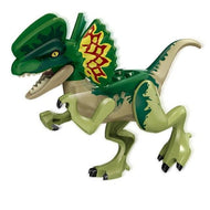 Grüner Dilophosaurus Baustein Figur (ca. 12x8x5cm) kaufen - Dinosaurier.store