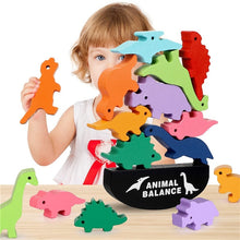 Laden Sie das Bild in den Galerie-Viewer, Dinosaurier Montessori Stapelspiel für Kinder kaufen - Dinosaurier.store