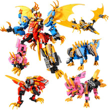 Laden Sie das Bild in den Galerie-Viewer, Konstruktionsspielzeug für Kinder: Dino-Transformers - 4 Teile in 1 kaufen - Dinosaurier.store