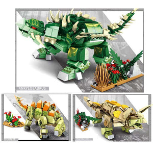Stegosaurus, Triceratops oder Ankylosaurus Baustein Dino Spielzeug kaufen - Dinosaurier.store