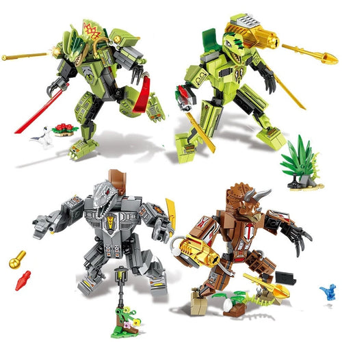 Dino Transformer 4in2 Baustein Set mit 705 Teilen kaufen - Dinosaurier.store