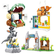 Großes Klemmbaustein-Set „Jurassic Park“ – 4 Teile in 1 – „Dino-Freizeitpark“ kaufen - Dinosaurier.store
