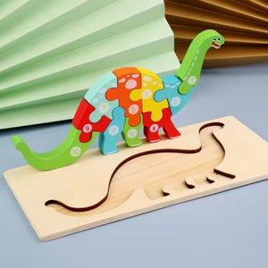 Montessori Holz Puzzle Dinosaurier kaufen - Dinosaurier.store