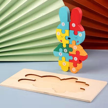 Laden Sie das Bild in den Galerie-Viewer, Montessori Holz Puzzle Lern Spiel für Kinder - viele Motive kaufen - Dinosaurier.store