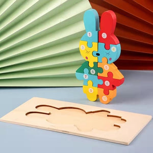 Montessori Holz Puzzle Lern Spiel für Kinder - viele Motive kaufen - Dinosaurier.store