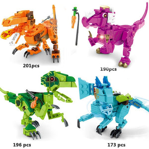 4er Set Raptor Dinosaurier Klemm-Baustein Spielzeug kaufen - Dinosaurier.store