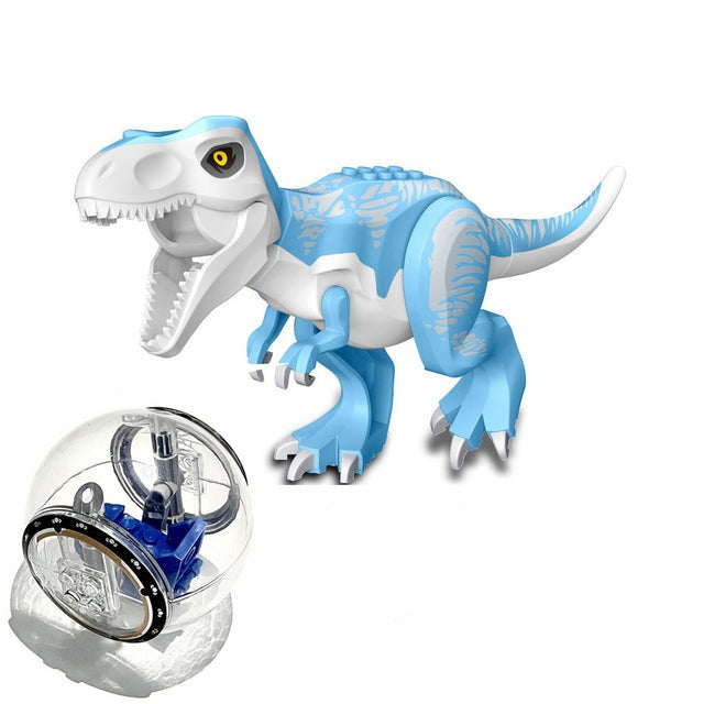 Blauer T-Rex Klemm-Baustein Figur (ca 28x17cm) kaufen - Dinosaurier.store