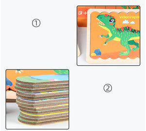 Kreatives Streifen Puzzle Dinosaurier für Kleinkinder kaufen - Dinosaurier.store
