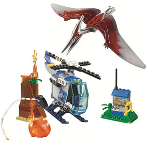 Jurassic Bausatz mit Flugdinosaurier und Helikopter, 96 Teile kaufen - Dinosaurier.store