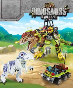 Bausatz bewaffneter Robo-T-Rex mit Zubehör, 640 Teile kaufen - Dinosaurier.store