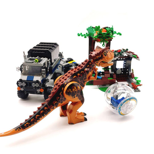 Jurassic World Dinosaurier Bausteine Flucht des Carnotaurus kaufen - Dinosaurier.store