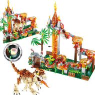 Technic Bausatz Dino Murmelbahn mit Dinosaurier, Licht und Geräusche, 539 Teile kaufen - Dinosaurier.store